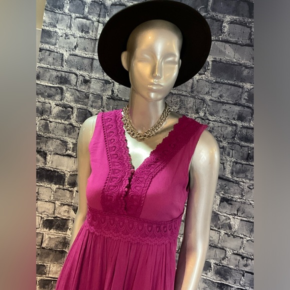 Fuschia Long Maxi Dress - Picture 6 of 7